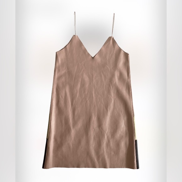 ZARA Faux Leather Shift Dress Small NEW without tag - Picture 12 of 14